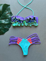 Turquesa & Lila Bandeau Set