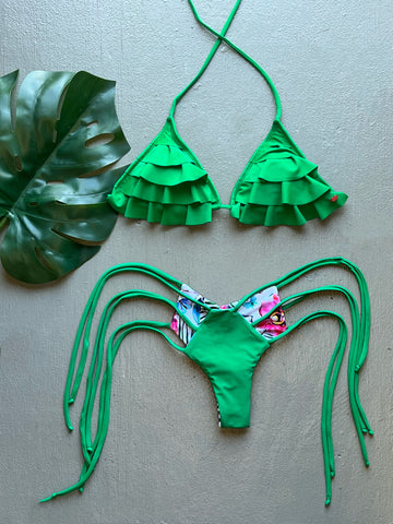 Verde Pino Ruffles Set