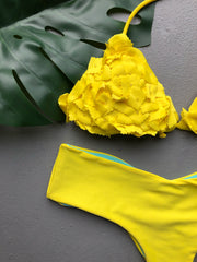 Yellow Beaded Flakes V Cut Set