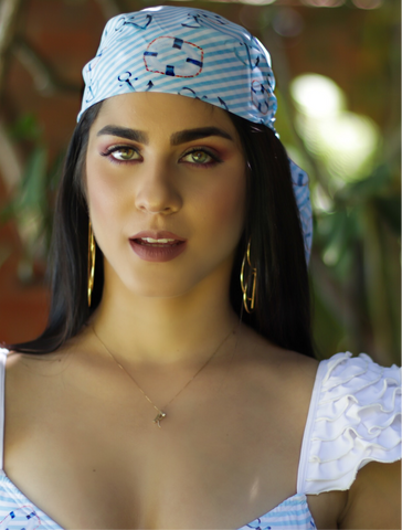 Bluish Sailor Matching Bandana