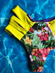 Multicolor Flowery High Waist Set