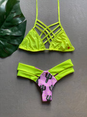 Neon Cactus Criss Cross Set