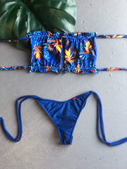 Royal but Tropical Ruches Bandeau Set