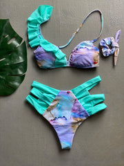 Mint One Ruffle Cuarzo High Waist Set
