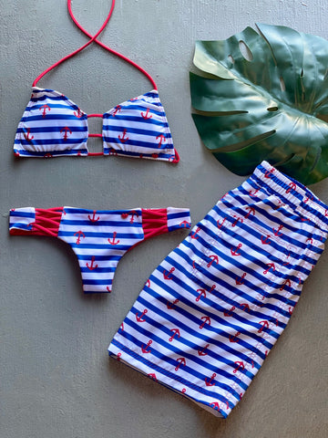Red Marinero Matching Set