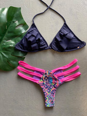 Navy & Baby Pink Strappy Set