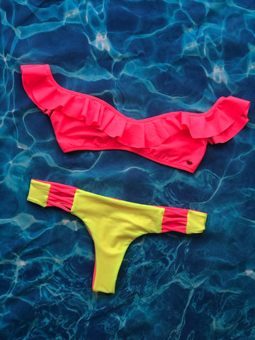 Neon But Neon Off Shoulder Set
