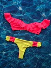 Neon But Neon Off Shoulder Set