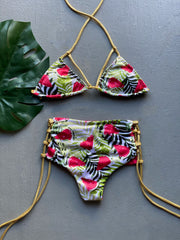Gold Patillas High Waist Set