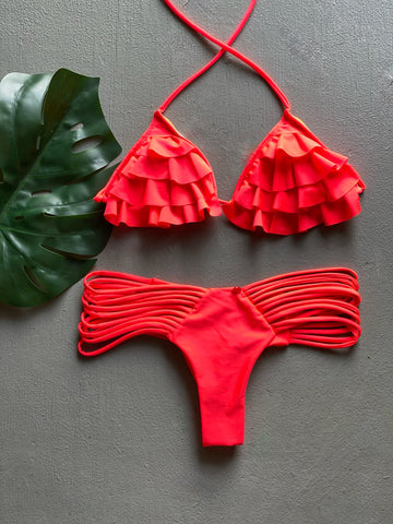 Tangerine Ruffles Set