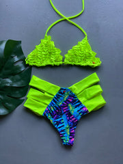 Neon Ruches High Waist Set