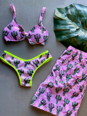 Pink Cactus Matching Set