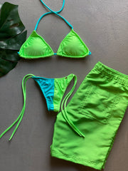 ColorBlock Green Matching Set
