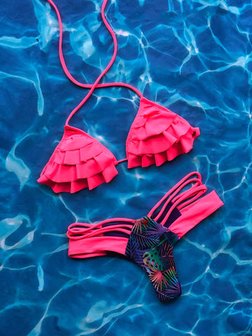 Neon Pink Palmas Set