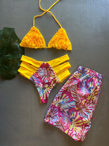 Bluish Tropical Leaves High Matching Set