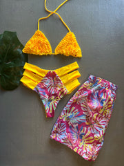 Bluish Tropical Leaves High Matching Set