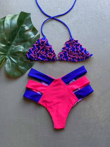 Royal & Pink High Waist Set