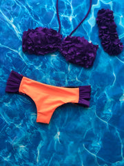 Purple Beaded Bandeau Set