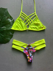 Neon Criss Cross Florecitas Set