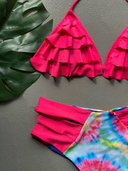 Pink Tie Dye High Waist Set