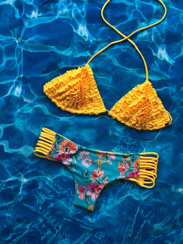 Yellow Ruffled Daysi Set