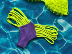 Lilac & Neon Yellow Ruffles Set