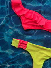 Neon But Neon Off Shoulder Set