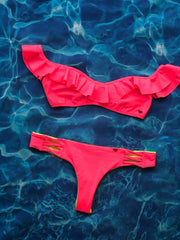 Off Shoulder Neon Set