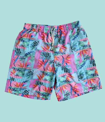 Mint Tropical High Waist Matching