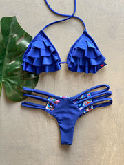 Royal Blue All Ruffles Set