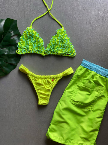 Neon & Mint Scrunchy Matching Set